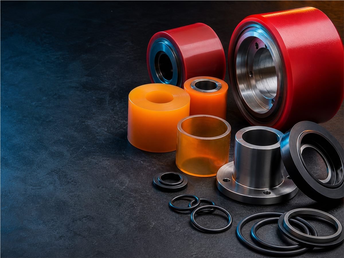 Visual komponen polyurethane dan rubber moulded