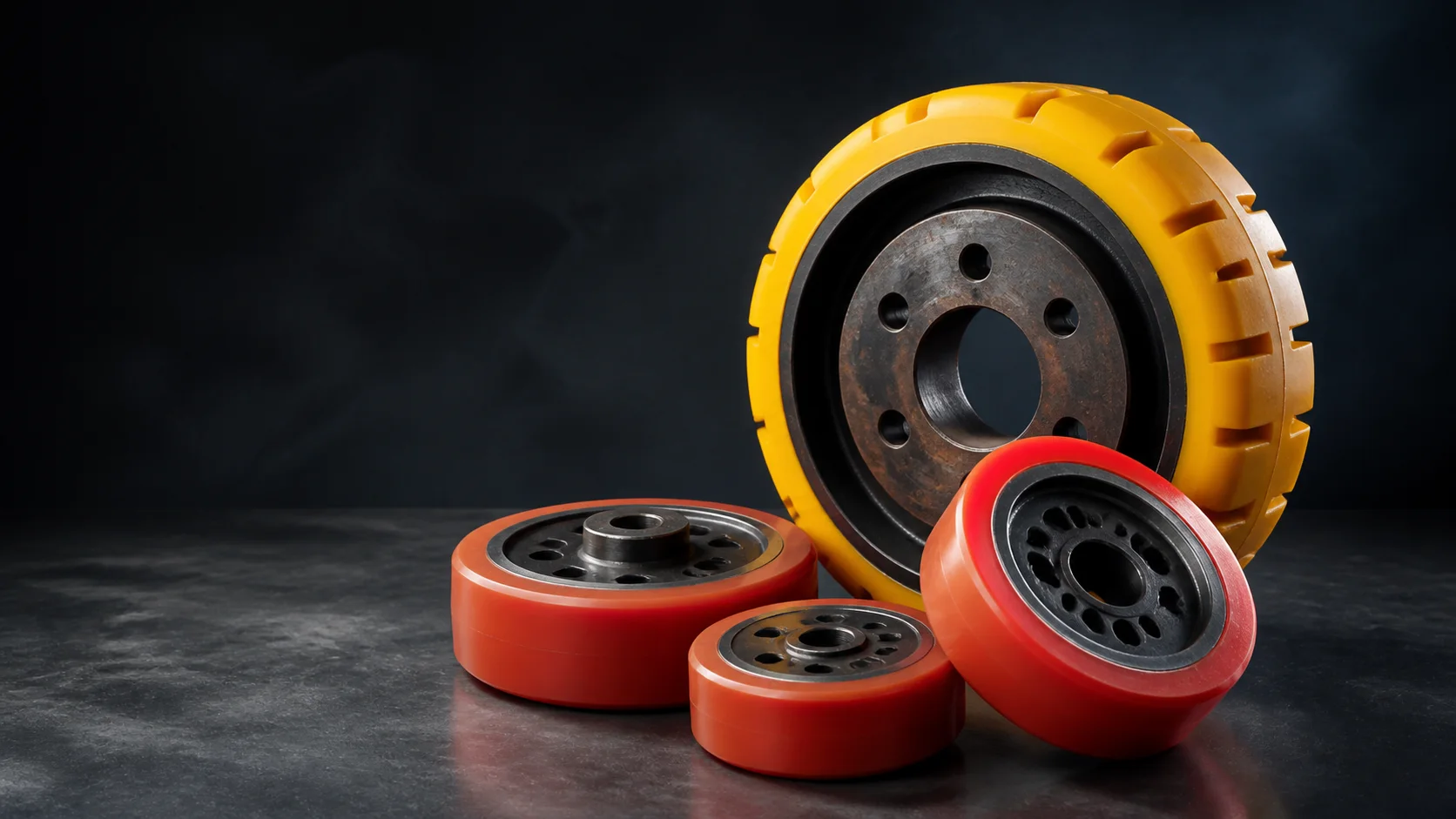 Roda berlapis polyurethane untuk kebutuhan industri