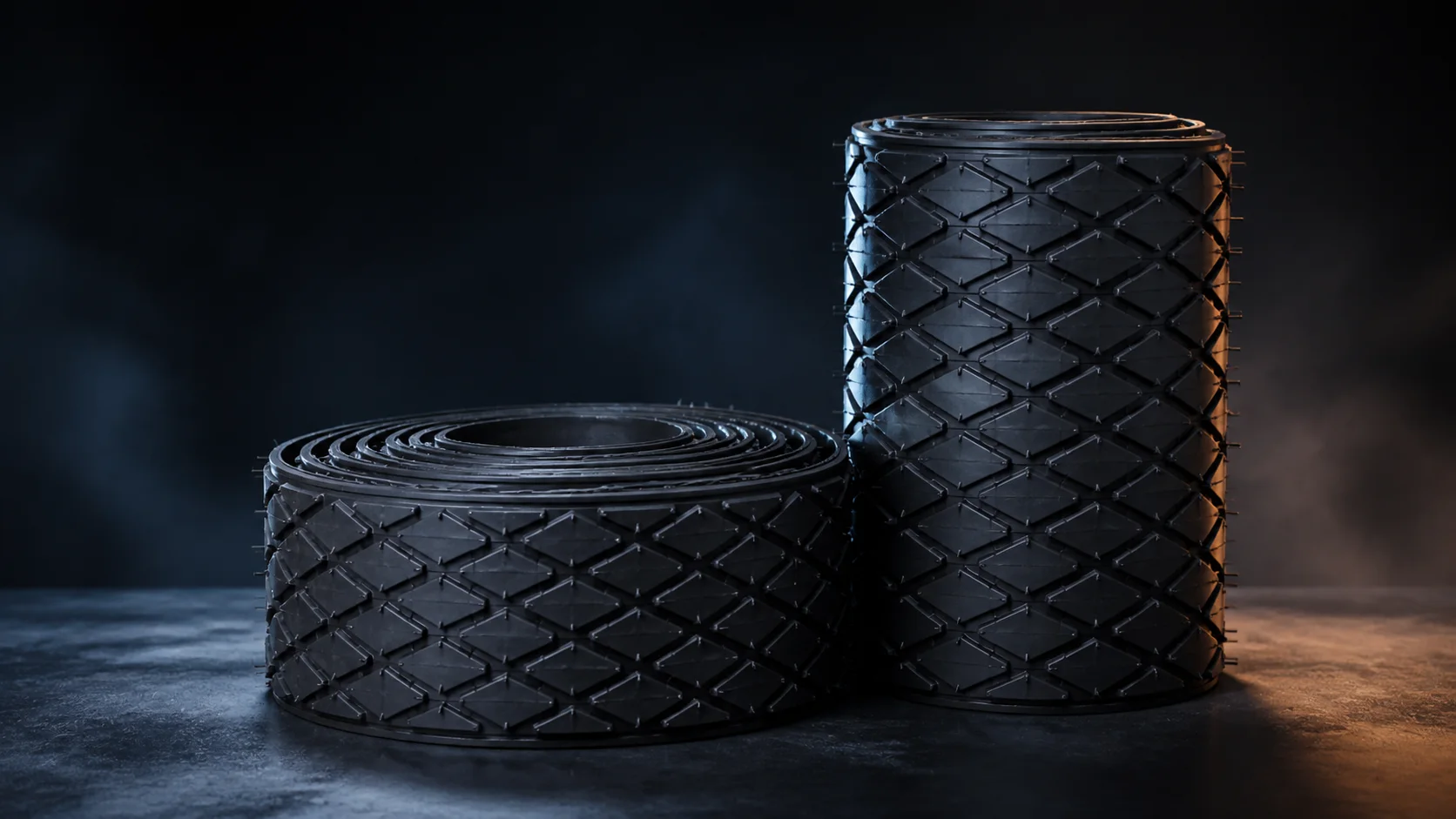 Rubber lagging diamond untuk pulley conveyor